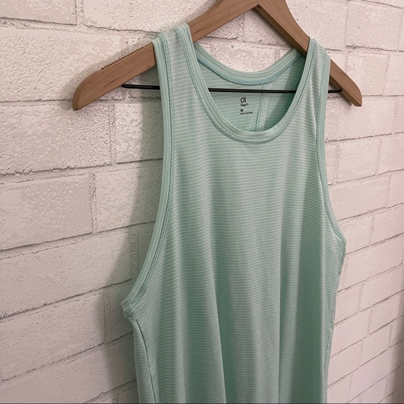 GAP FIT Mint Striped Open Back Tank Top - Picture 4 of 11